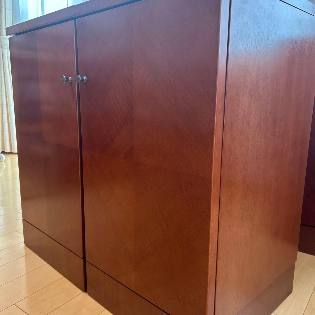 極希少カリモク　アラード　突板　ダイヤモンド貼り　サイドボード　キャビネット③