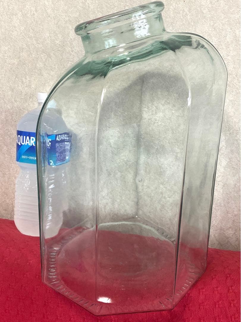 ガラス瓶　花瓶　デミジョン　特大　　　　　　　イタリア製　気泡　バブル　容器