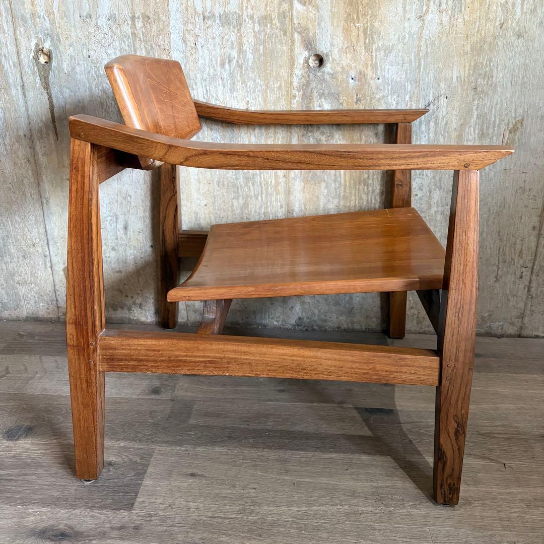 ラウンジチェア　チーク無垢材　つばきや クブンチェア