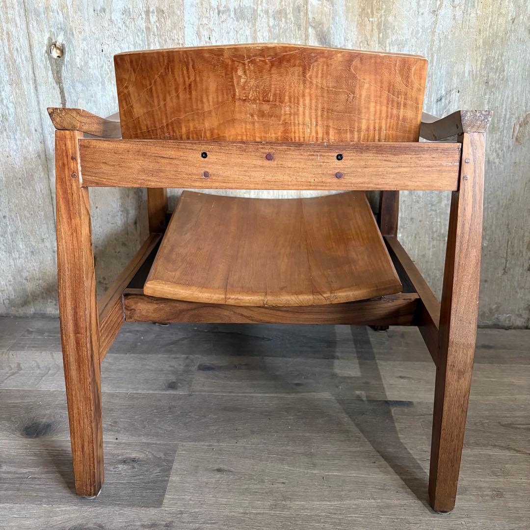 ラウンジチェア　チーク無垢材　つばきや クブンチェア