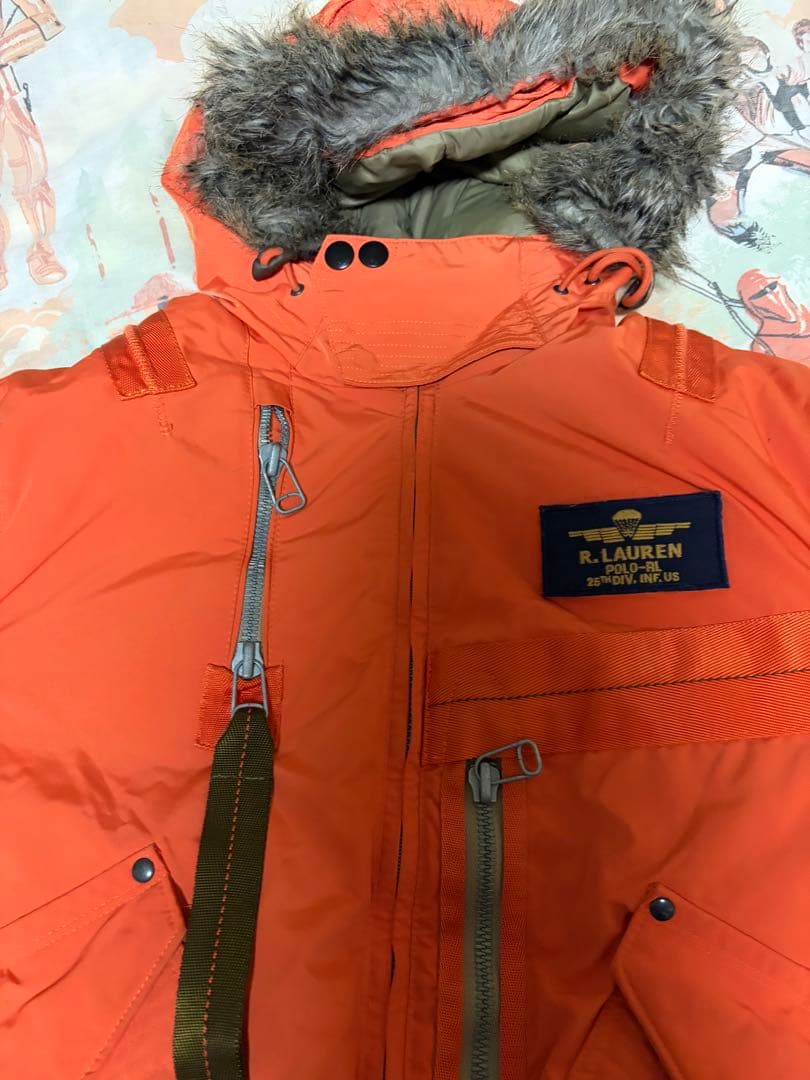 POLO ラルフローレン オレンジ MA-1 フライトジャケット