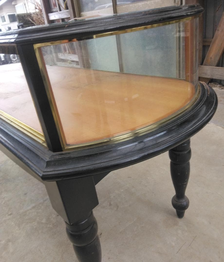 ■昭和レトロ　洋風ガラスショーケース　　アンティーク建具　レストア好適品 ■