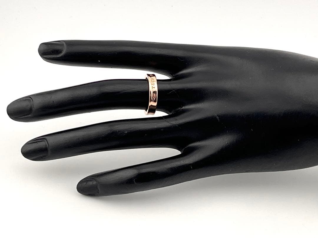 c947 美品　ティファニー　1837 ルベドメタル　ナロー　リング　約11号