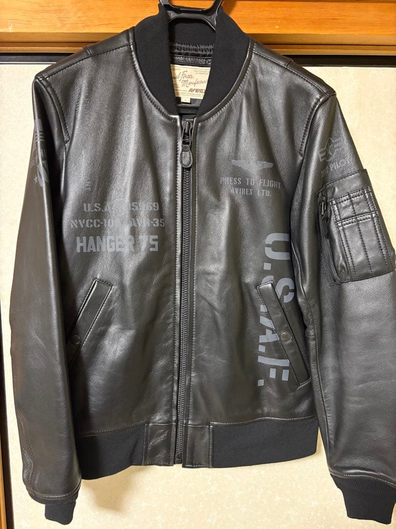 AVIREX★アヴィレックス★レザージャケット★MA-1★羊革★Lサイズ
