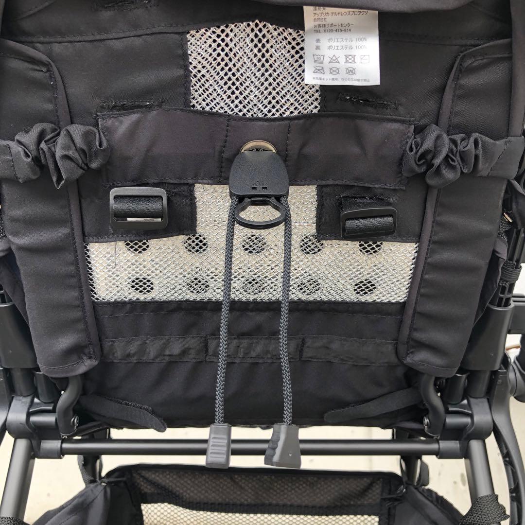 【235】アップリカ ベビーカー カルーンエアーAB カラフルドット 紺 美品