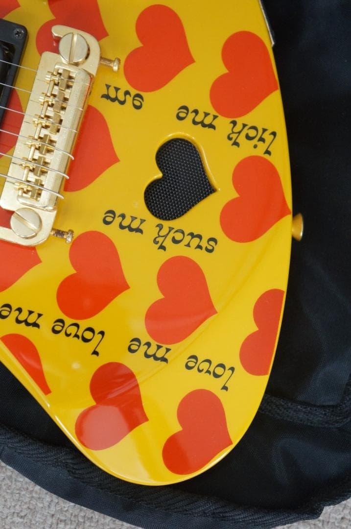 hide イエローハート Jr YH-JR Burny アンプ内蔵 ミニギター