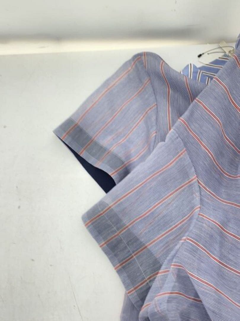 sacai ストライプ柄 半袖ブラウス