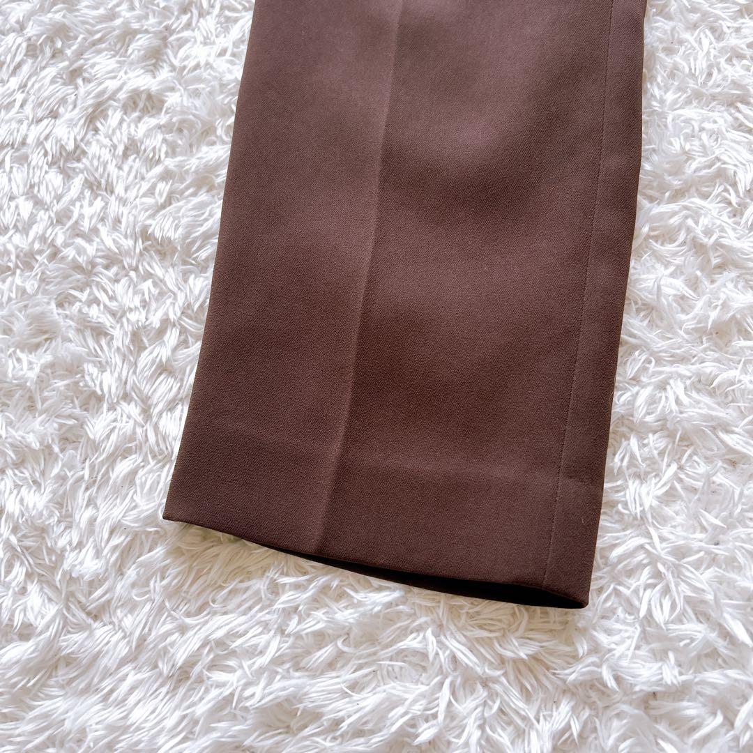 プラステ　トリアセブレンド セットアップ ノーカラー　パンツ　23AW ブラウン