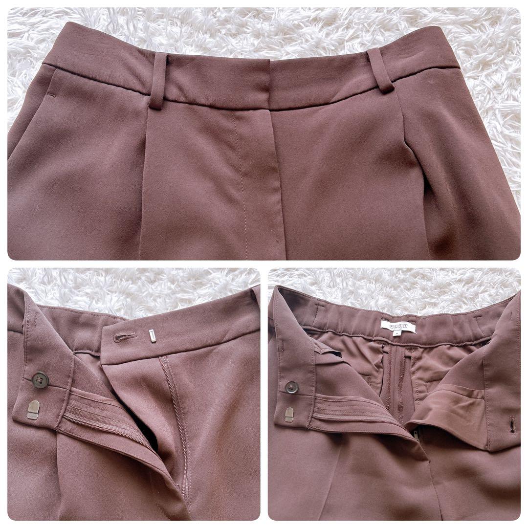 プラステ　トリアセブレンド セットアップ ノーカラー　パンツ　23AW ブラウン