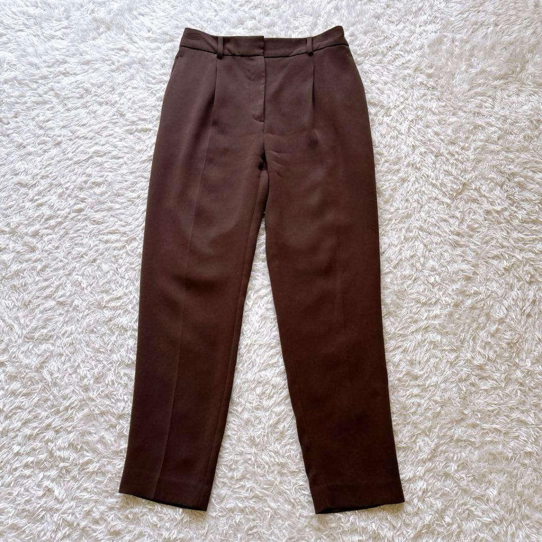 プラステ　トリアセブレンド セットアップ ノーカラー　パンツ　23AW ブラウン