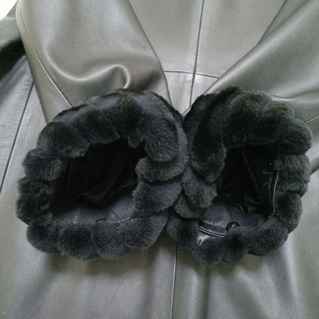 ✨️美品✨️バルマン　高級 羊革 レザージャケット ファー付き　ラムレザー　L