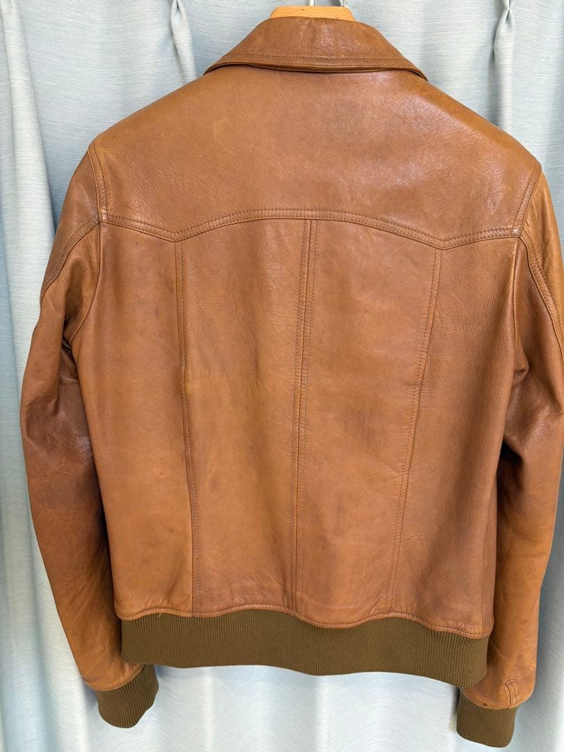 Dolce & Gabbana ブラウンレザージャケット 48