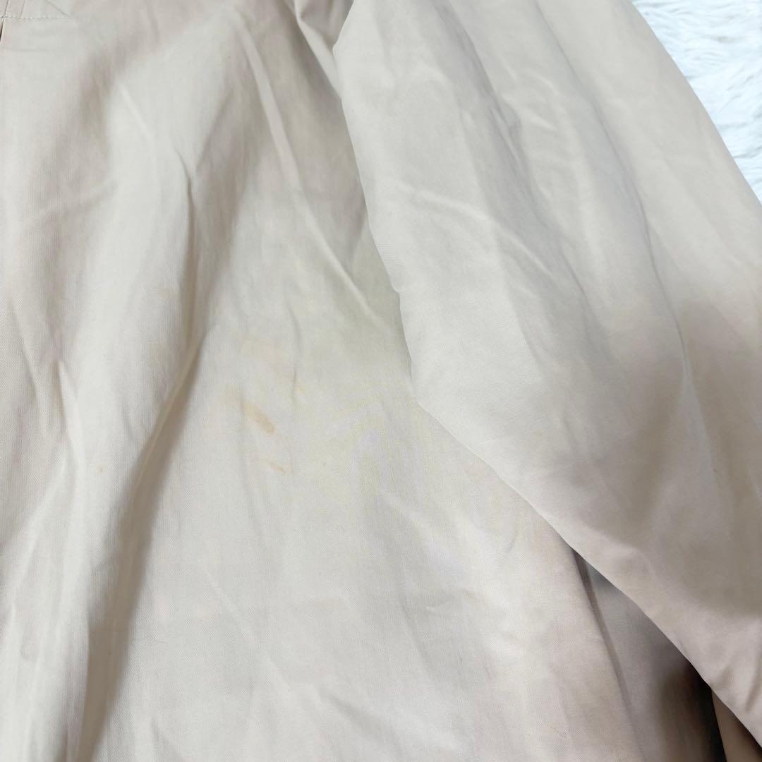 バーバリーズ フード付きステンカラーコート ベージュ系 ノバチェック ロゴ刻印