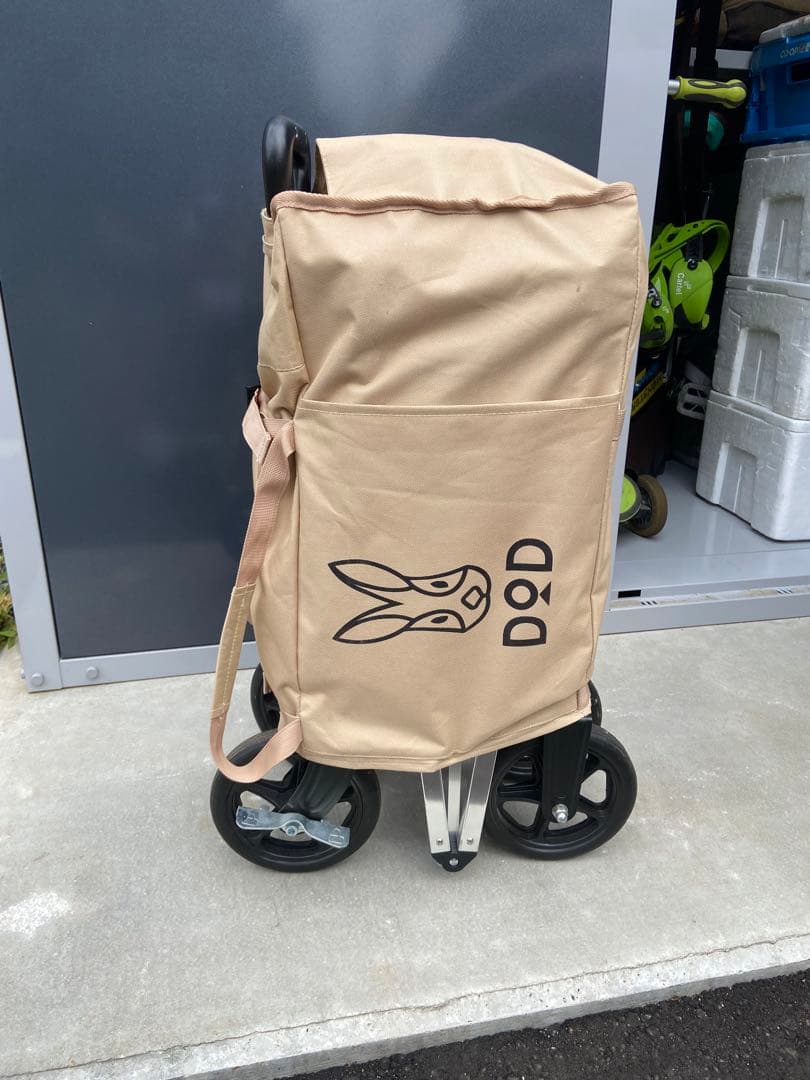 DOD 折りたたみキャリーカート ベージュ　アルミ合金フレーム