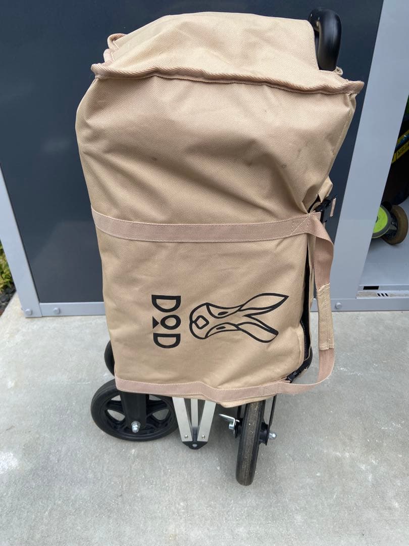 DOD 折りたたみキャリーカート ベージュ　アルミ合金フレーム