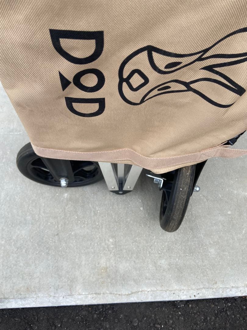DOD 折りたたみキャリーカート ベージュ　アルミ合金フレーム