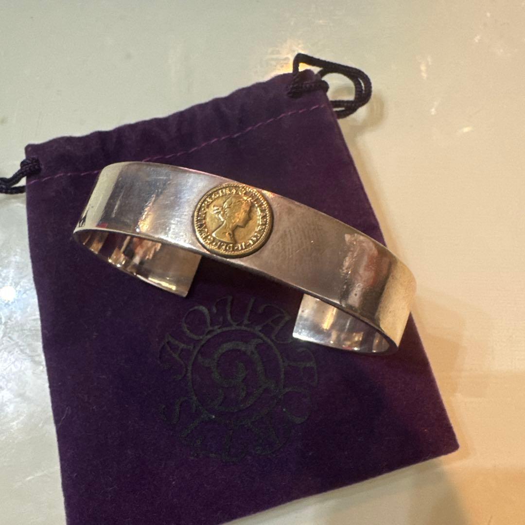 シルバー モチーフ バングル 925刻印　あくあさシルバー