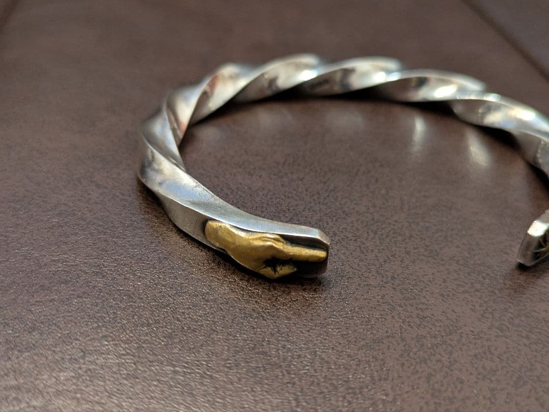 【定価約80,000円】シルバーツイストバングル　シルバー925　ROAD