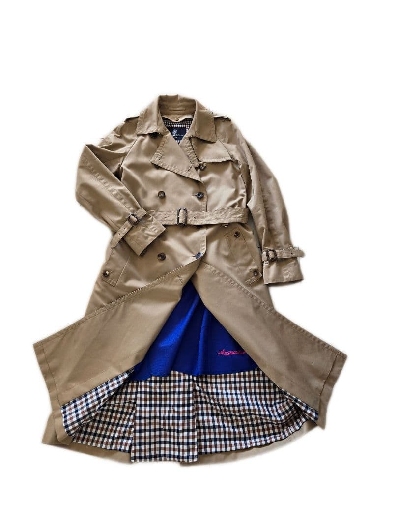 カスタム仕様Aquascutum トレンチコート大草直子ロングモデル