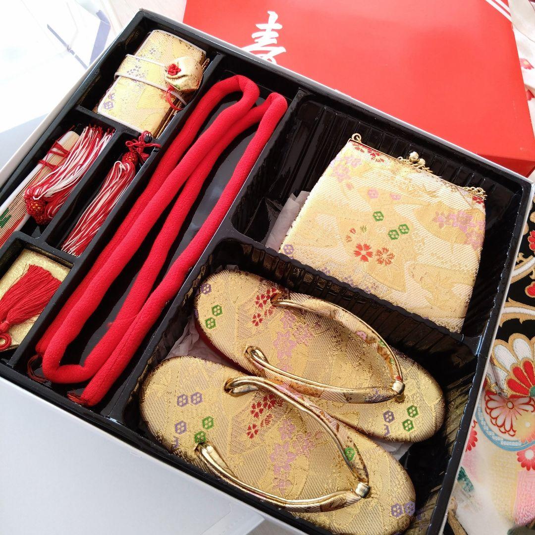 ​【きものやまと】七五三 7歳 女の子着物セット 白地 花と鶴