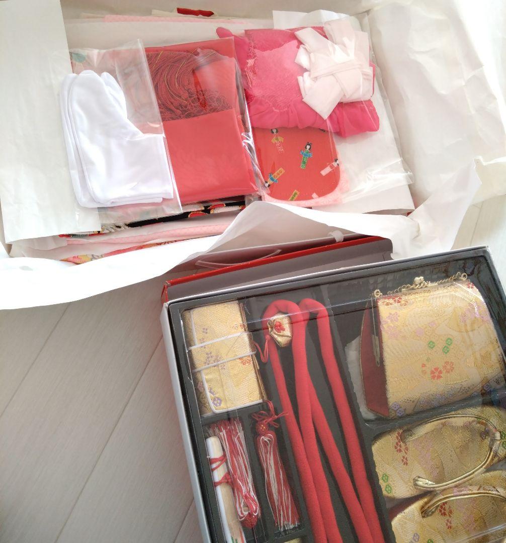 ​【きものやまと】七五三 7歳 女の子着物セット 白地 花と鶴