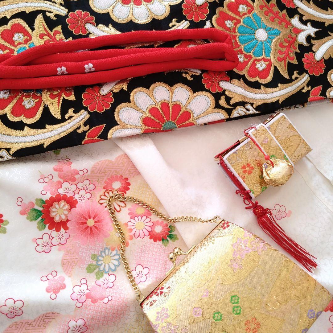 ​【きものやまと】七五三 7歳 女の子着物セット 白地 花と鶴