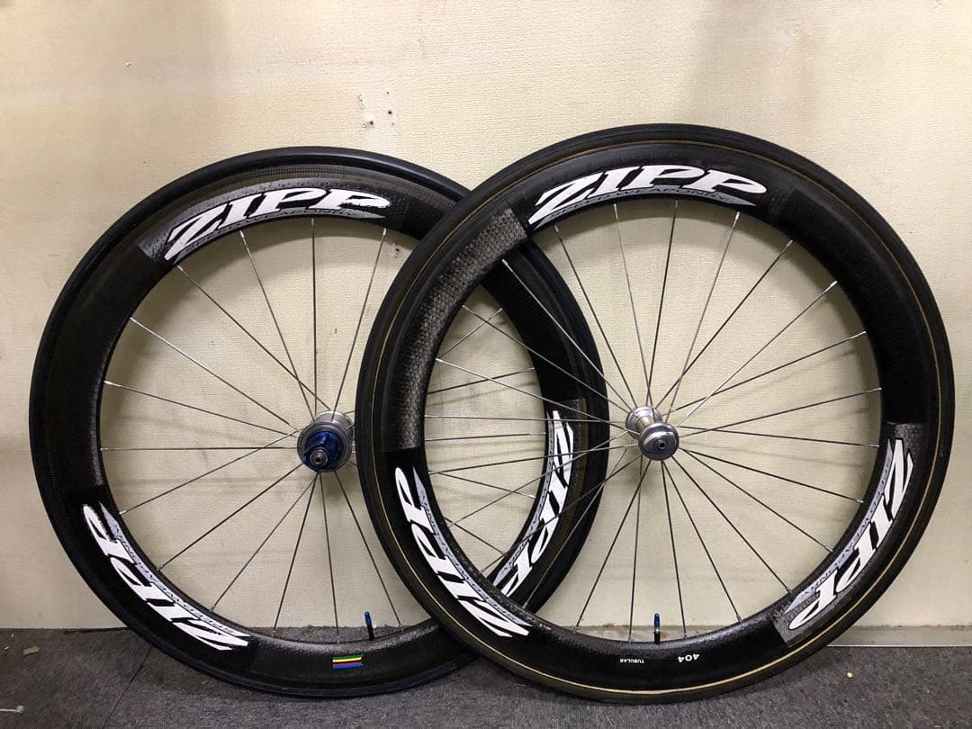 ZIPP 404 カーボンディスクチューブラーホイール 前後セット カンパフリー