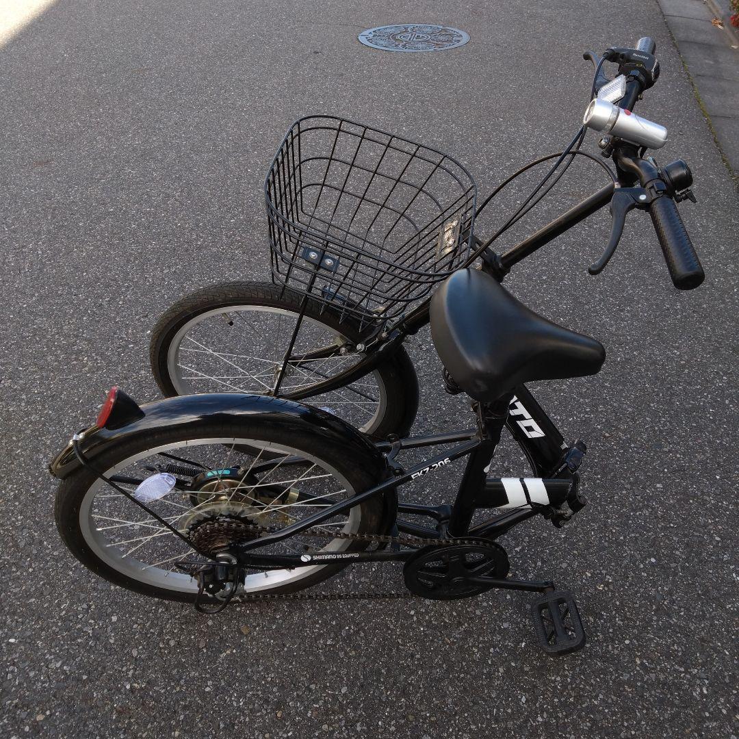 【マイ時計】KAZATO 折り畳み自転車 ブラック　20インチ