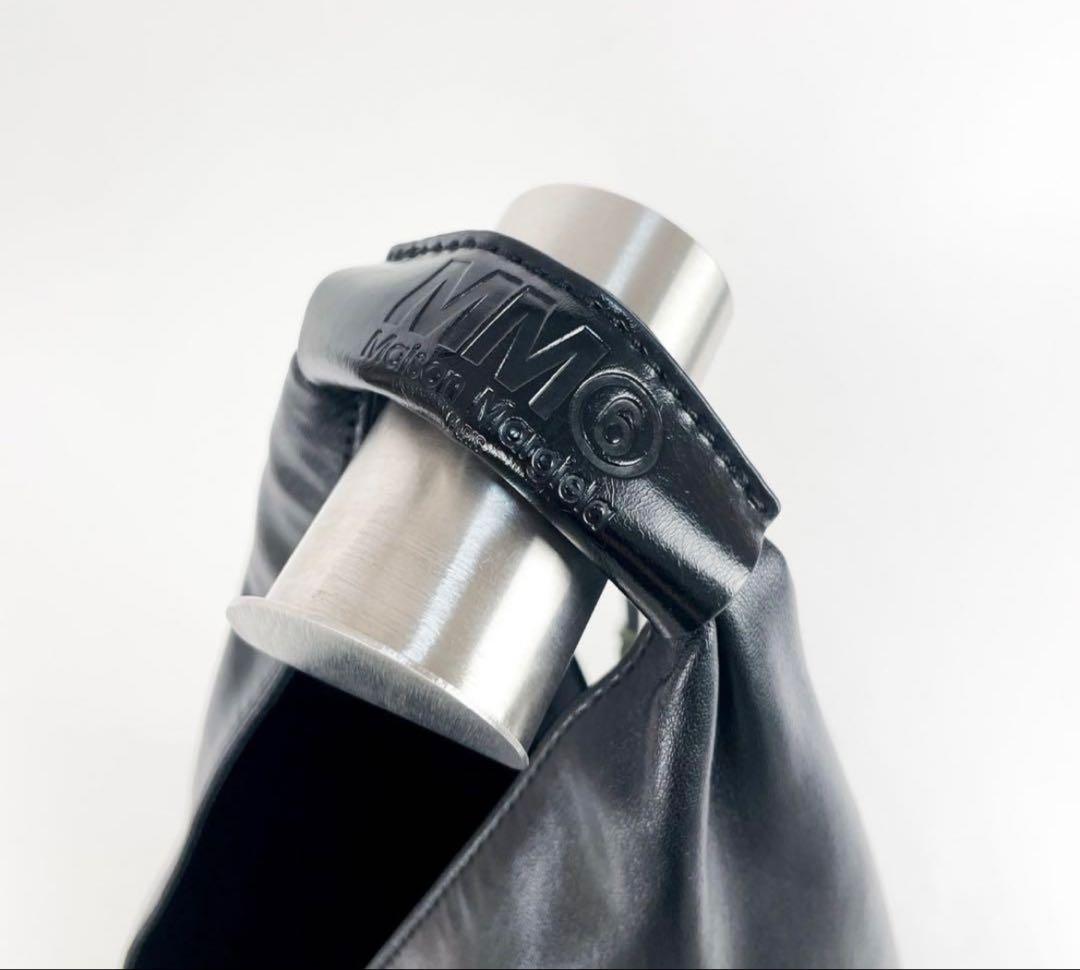 MM6 ジャパニーズ ミディアム レザー 黒 トートバッグ ワンショルダー