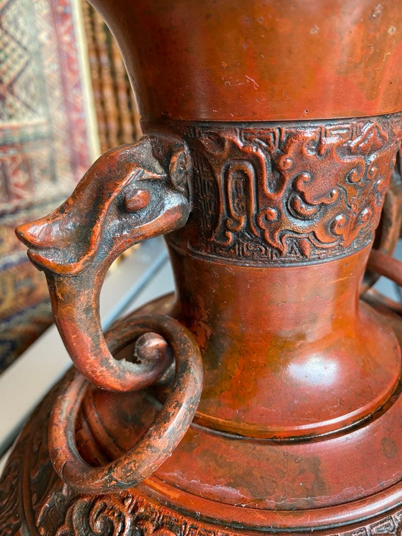 銅器　花瓶　伝統工芸　赤銅