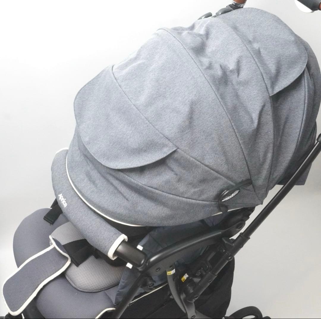 【美品】Aprica ラクーナ ビッテ クッション　ブルーアットル　ベビーカー