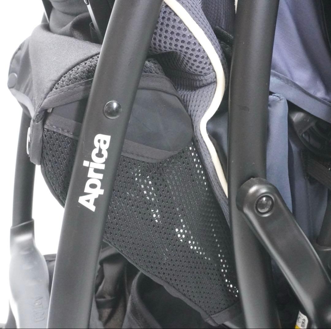 【美品】Aprica ラクーナ ビッテ クッション　ブルーアットル　ベビーカー