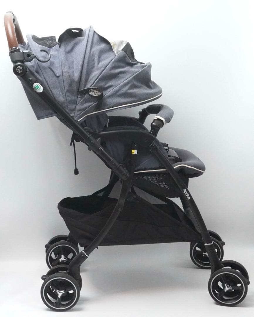 【美品】Aprica ラクーナ ビッテ クッション　ブルーアットル　ベビーカー
