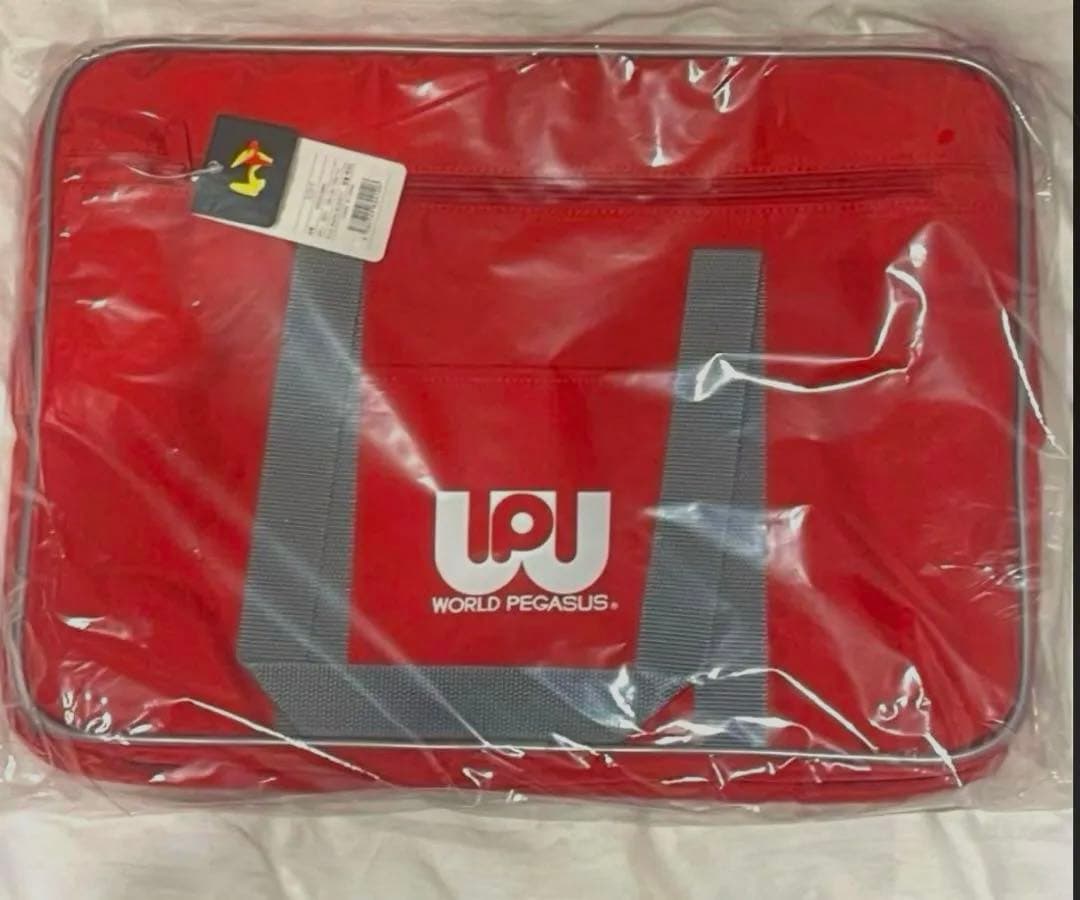 ワールドペガサス　スクバ　赤　新品　ワッペ　トートバッグ