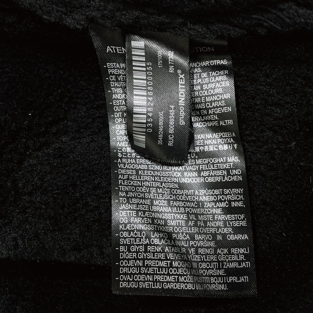 ZARA✨2024年冬✨フェイクムートン レザージャケット 黒 XL