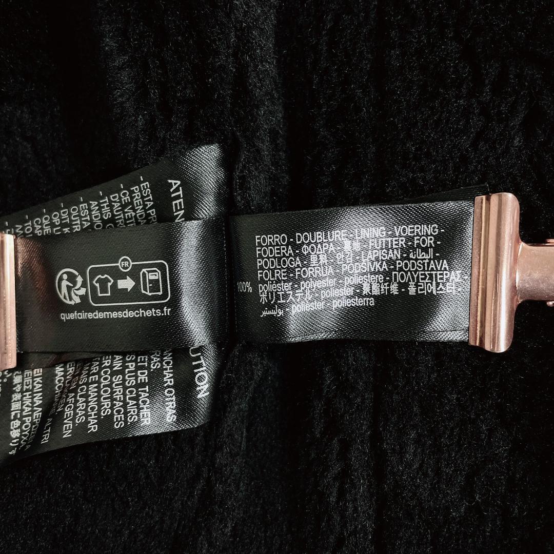 ZARA✨2024年冬✨フェイクムートン レザージャケット 黒 XL