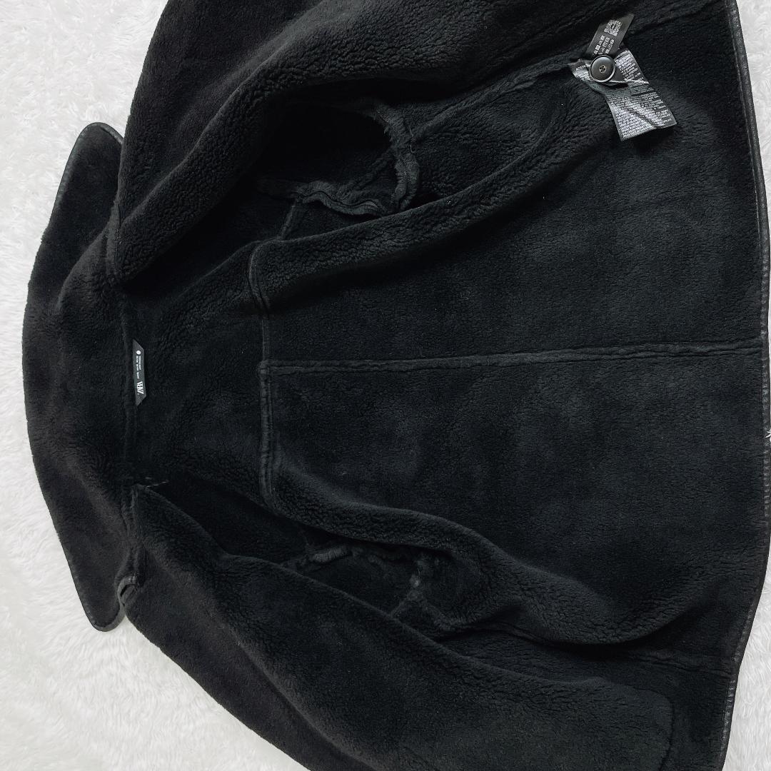 ZARA✨2024年冬✨フェイクムートン レザージャケット 黒 XL