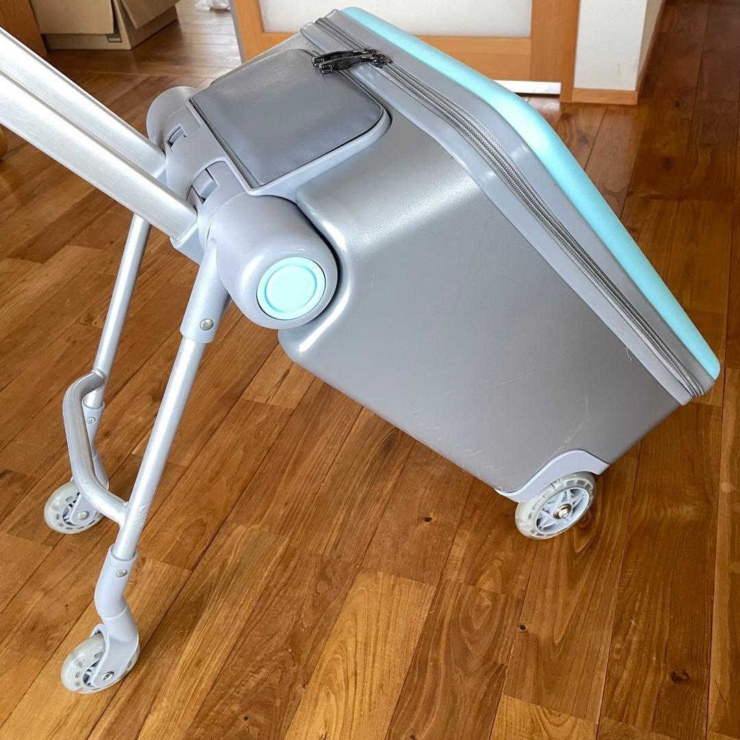 子供用　乗れるスーツケース　キッズ キャリーケース 40L大容量 ブルー