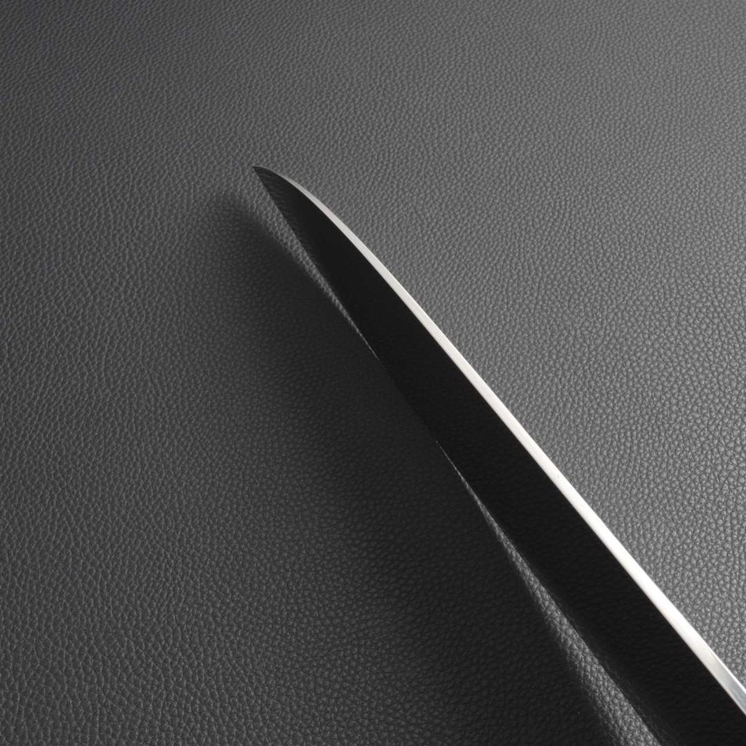 10348 特大牛刀 尺一 鏡面仕上げ 刺身包丁 両刃包丁 黒檀黒水牛角八角柄