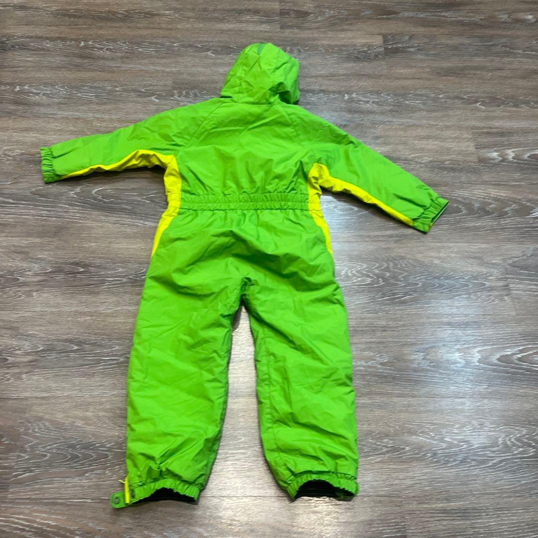 モンベル キッズ スノーウェア つなぎ 120㎝ グリーンジャンプスーツ