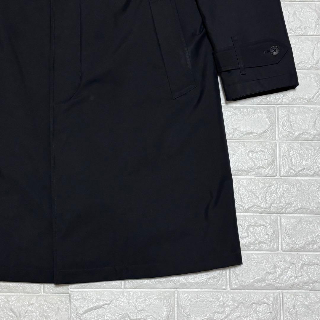 バーバリー ブラックレーベル★ステンカラーコート 黒 ノバチェック 三陽商会 L