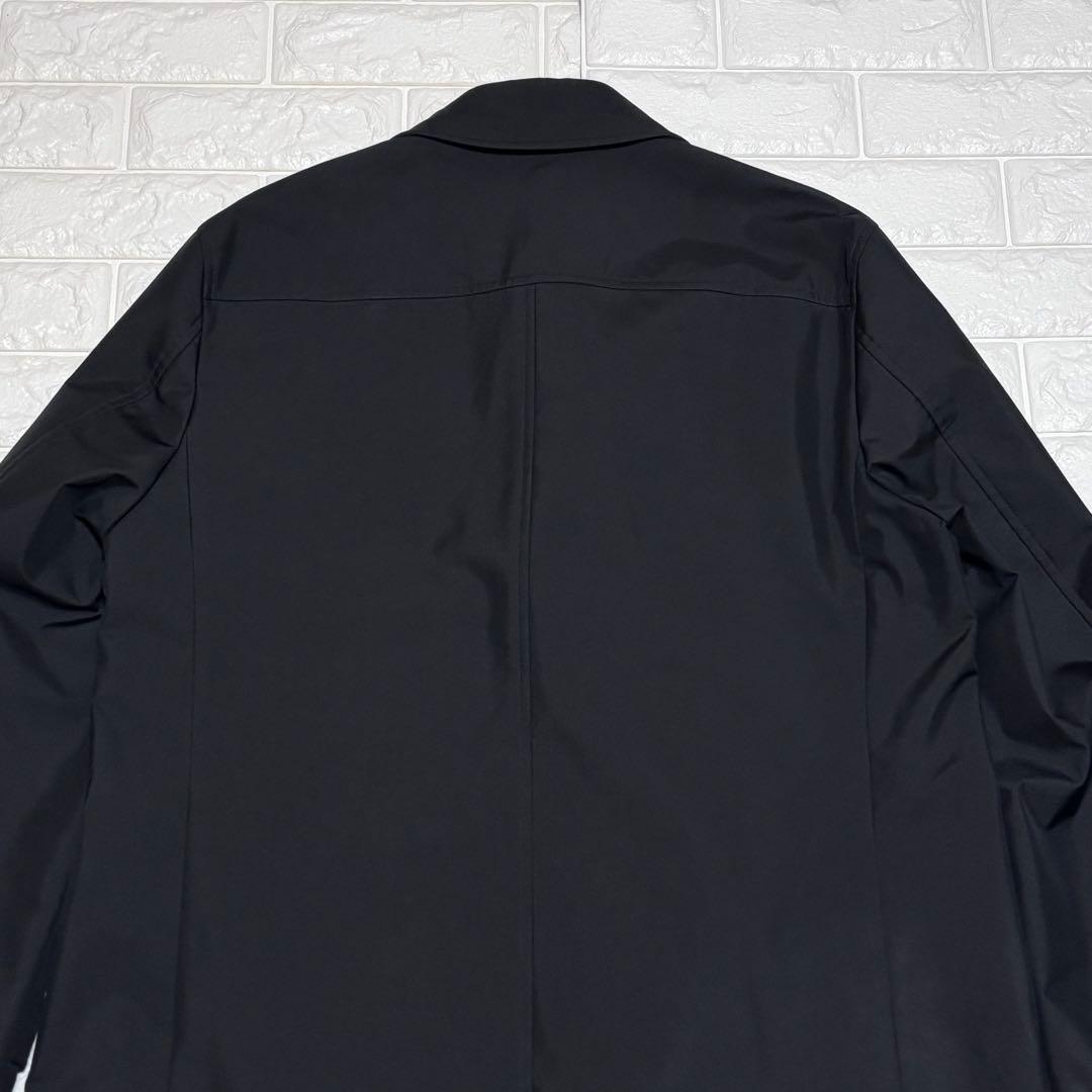 バーバリー ブラックレーベル★ステンカラーコート 黒 ノバチェック 三陽商会 L