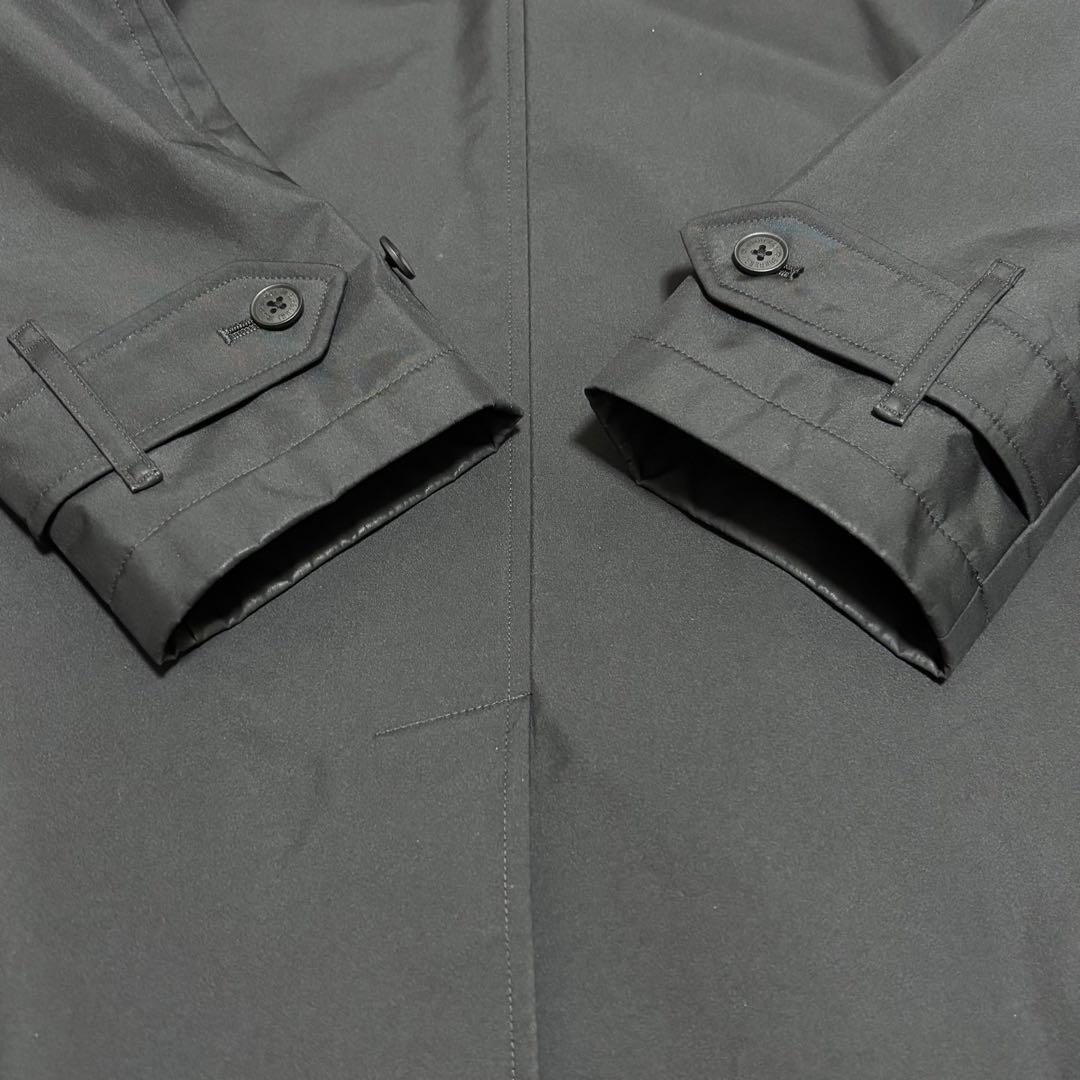 バーバリー ブラックレーベル★ステンカラーコート 黒 ノバチェック 三陽商会 L