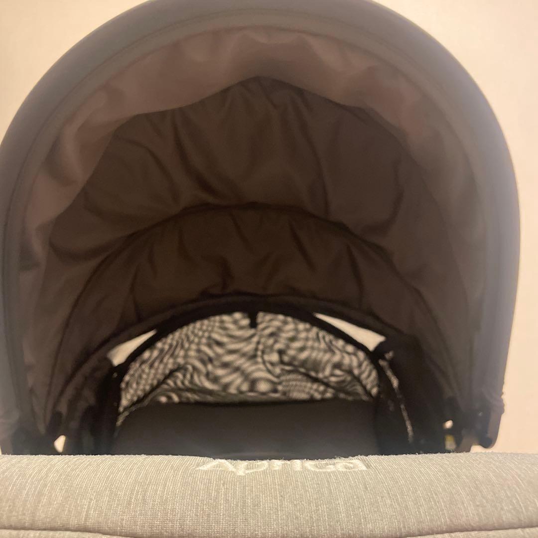 Aprica クルリー　ベビーカー　グレー　 レインカバー付き