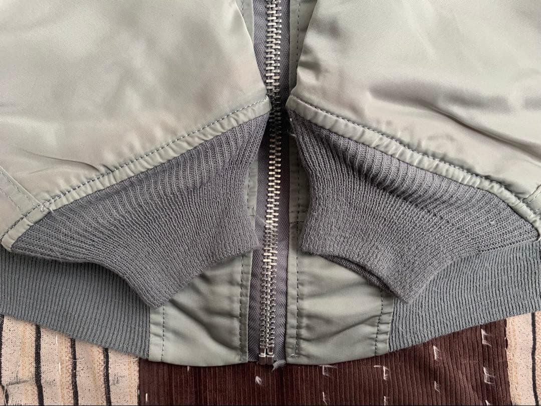 希少色 90s alpha ma-1 vtg ジャケット シルバー Sサイズ