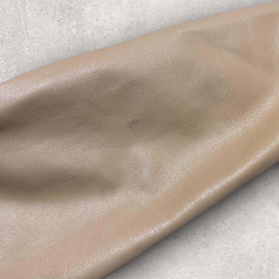 バルマン BALMAIN 羊革テーラードジャケット ベージュ 11号