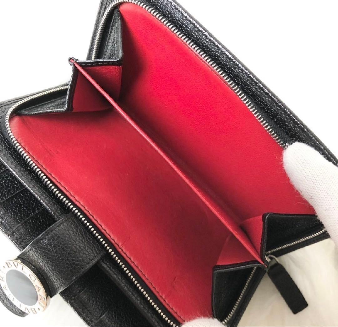 f*e様 【美品】BVLGARI 二つ折り財布 コローレ サークル ロゴ ブラッ