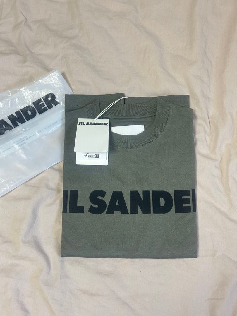 正規品　白ポーチ付き！　JIL SANDER 半袖ロゴTシャツ オリーブ