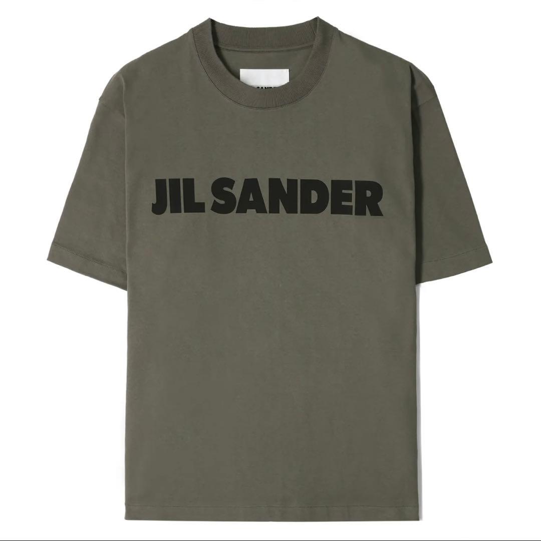 正規品　白ポーチ付き！　JIL SANDER 半袖ロゴTシャツ オリーブ