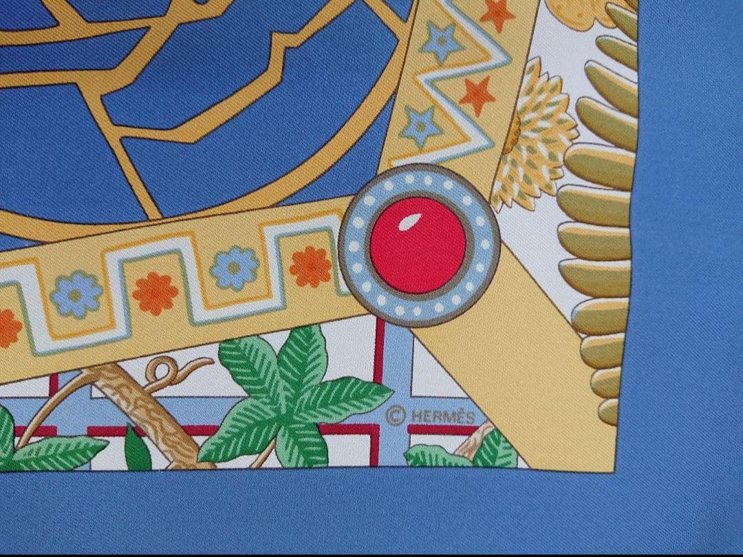 極美品！HERMES カレ90 AXIS MUNDI 世界中心軸 スカーフ